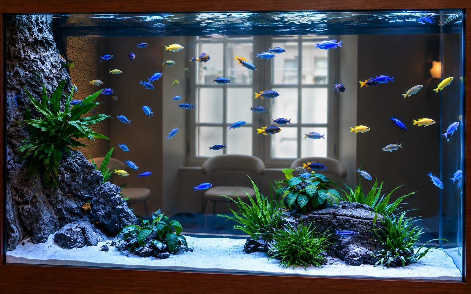 Aquarium double face Cichlidés africains