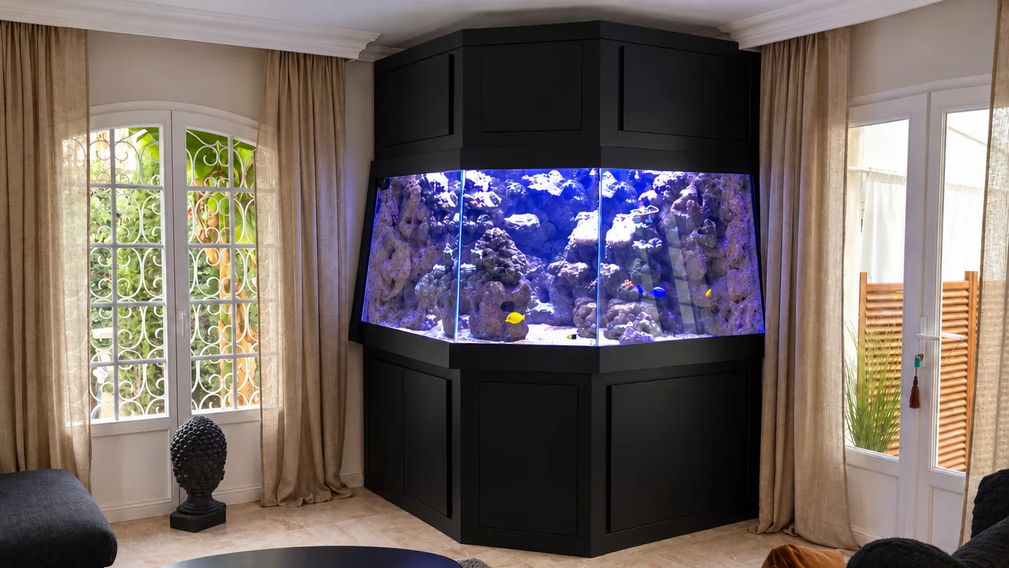 Aquarium récifal d’angle