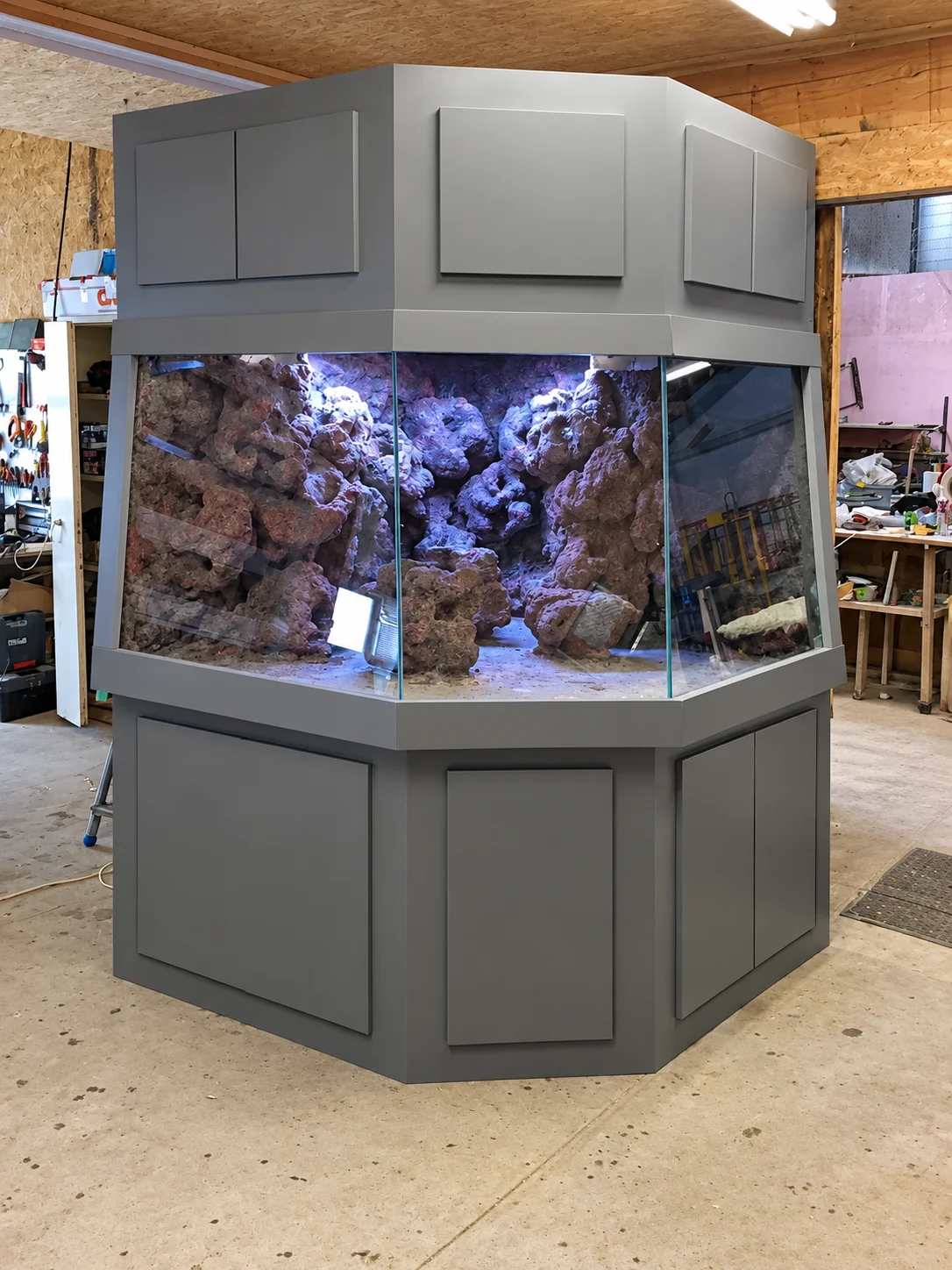 Aquarium récifal d’angle